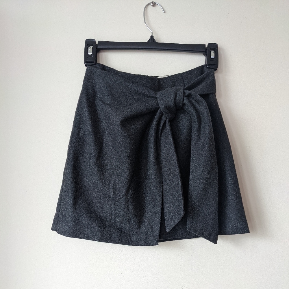 Wilfred wool wrap-front mini skirt size 0
